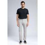 Lee Cooper Ricky Erkek Hıgh Rıse Straıght Rahat Kesim Yüksek Bel Dokuma Pantolon Düz Paça Gri - 33 - 32