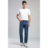 Lee Cooper Rico Yüksek Bel Düz Kesim Düz Paça Mavi Erkek Jean Pantolon - 34 - 30