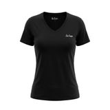 Lee Cooper SADE Kadın Rahat Kesim Baskılı V Yaka T-Shirt Siyah