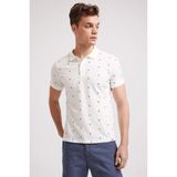 Lee Cooper Sail Erkek %100 Pamuk Polo Yaka T-Shirt Ekru - Beyaz
