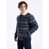 Lee Cooper Santos Erkek Klasik Yaka %100 Pamuk Mont Lacivert Yeşil - Lacivert - Yeşil