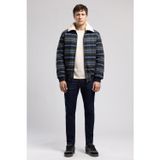 Lee Cooper Santos Erkek Klasik Yaka %100 Pamuk Mont Lacivert Yeşil