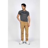 Lee Cooper Sertiw Erkek %100 Pamuk O Yaka T-Shirt Antrasit Melanj - 095-Gri