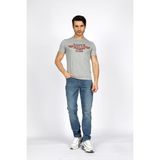 Lee Cooper Sertiw Erkek %100 Pamuk O Yaka T-Shirt Gri Melanj - 095-Gri