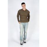 Lee Cooper Sirius Erkek %100 Pamuk Polo Yaka Sweatshirt Olive