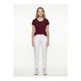 Lee Cooper STRIPE Kadın Çizgili T-Shirt Lacivert-Kirmizi