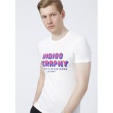 Lee Cooper Teraphy Erkek %100 Pamuk Bisiklet Yaka T-Shirt Off White - 2XL - Beyaz