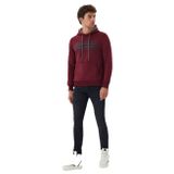 Lee Cooper Tess Erkek Kapüşonlu Sweatshırt Mürdüm