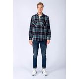 Lee Cooper Tex Erkek Dokuma Uzun Kol Gömlek Kahve-Petrol