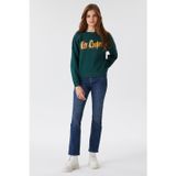 Lee Cooper Tila Kadın %100 Pamuk O Yaka Sweatshirt Zümrüt Yeşili
