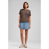 Lee Cooper Tıpsy Kadın Baskılı Bisiklet Yaka T-Shirt Kahverengi