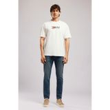 Lee Cooper TOBIAS Loose%100 Pamuk Baskılı Bisiklet Yaka T-Shirt, M, 262 LCM 242048, BEYAZ, Erkek