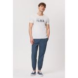 Lee Cooper Town Erkek %100 Pamuk O Yaka T-Shirt Off White - Beyaz - 2XL