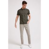 Lee Cooper Tree Erkek %100 Pamuk Baskılı Polo Yaka T-Shirt Olive - 10-Yeşil