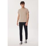 Lee Cooper Twingo 1 Erkek %100 Pamuk O Yaka Pike T-Shirt Bej - Beyaz
