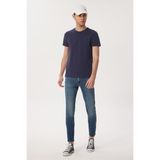 Lee Cooper Twingos 3 Erkek %100 Pamuk Pike O Yaka T-Shirt Lacivert