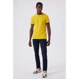 Lee Cooper Twingos 6 Erkek %100 Pamuk Pike O Yaka T-Shirt Sarı - 02-Sarı