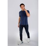 Lee Cooper Twins 1 Erkek %100 Pamuk Pike Polo Yaka T-Shirt Gece Mavisi - 004-Mavi