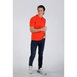 Lee Cooper Twins 1 Erkek %100 Pamuk Pike Polo Yaka T-Shirt Mercan - 651-Turuncu