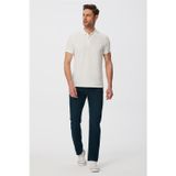 Lee Cooper Twins Erkek %100 Pamuk Polo Yaka T-shirt Ekru