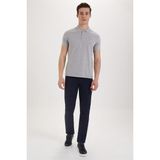 Lee Cooper Twins Erkek %100 Pamuk Polo Yaka T-Shirt Gri Melanj - 095-Gri