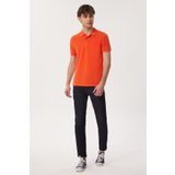 Lee Cooper Twins Erkek %100 Pamuk Polo Yaka T-shirt Mercan