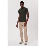 Lee Cooper Twins Erkek %100 Pamuk Polo Yaka T-Shirt Olive - 10-Yeşil
