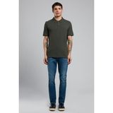 Lee Cooper Twins Erkek %100 Pamuk Polo Yaka T-Shirt Olive - 2XL - 10-Yeşil