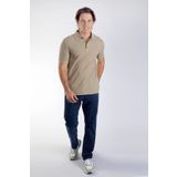 Lee Cooper Tylen Erkek %100 Pamuk Polo Yaka T-shirt Koyu Bej