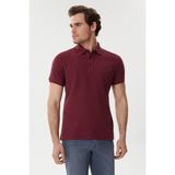 Lee Cooper Tylen Erkek %100 Pamuk Polo Yaka T-Shirt Mürdüm - 044-Mor
