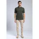 Lee Cooper Tylen Erkek %100 Pamuk Polo Yaka T-Shirt Olive - 10-Yeşil