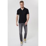 Lee Cooper Tylen Erkek %100 Pamuk Polo Yaka T-Shirt Siyah - 05-Siyah
