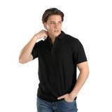 Lee Cooper Tylen Erkek %100 Pamuk Polo Yaka T-shirt Siyah