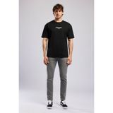 Lee Cooper ULRIC Erkek Loose %100 Pamuk Baskılı Bisiklet Yaka T-Shirt Siyah