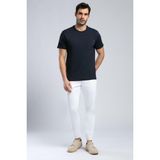 Lee Cooper Vincent Erkek %100 Pamuk O Yaka T-Shirt Lacivert - 004-Mavi