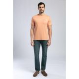Lee Cooper Vincent Erkek %100 Pamuk O Yaka T-Shirt Somon - 05-Pembe