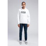 Lee Cooper Washington Erkek Kapüşonlu Sweatshirt Beyaz