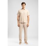 Lee Cooper Weost Loose Kısa Kol Gömlek, S, 262 LCM 241013, BEYAZ, Erkek