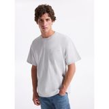 Lee Cooper West Erkek O Yaka T-Shirt Gri - M - Beyaz