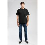Lee Cooper West Erkek O Yaka T-Shirt Siyah - 05-Siyah