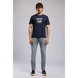 Lee Cooper Weston Erkek Regular Fit %100 Pamuk Baskılı Bisiklet Yaka T-Shirt Lacivert - 14L-Lacivert - XL
