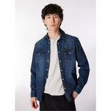 Lee Cooper WOLKER 2 Erkek %100 Pamuk JEAN GÖMLEK - Mavi - S
