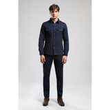 Lee Cooper Worner 3 Erkek Jean Gömlek Denim - Mavi - XL