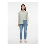 Lee Cooper Yeşil Kadın Loose Fit Çizgili Gömlek 262 LCF 241002 ALMA 1 YEŞİL-BEYAZ