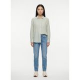 Lee Cooper Yeşil Loose Fit Çizgili Gömlek, M, 5003361923, Yeşil - Beyaz, Kadın