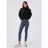 Lee Cooper Yüksek Bel Dar Paça Super Skinny Koyu Gri Kadın Denim Pantolon 241 LCF 121023 JAYCEE ARMES DARK GR