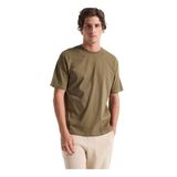 Lee Cooper Yuvarlak Yaka T-Shirt, L, 5003310896, Haki, Erkek