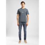 Lee Cooper Yuvarlak Yaka T-Shirt, L, 5003355049, Taş, Erkek