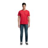 Lee Cooper Yuvarlak Yaka T-Shirt, L, 5003355120, Kırmızı, Erkek