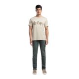 Lee Cooper Yuvarlak Yaka T-Shirt, S, 5003355069, Bej, Erkek